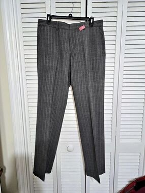 Express Men's Pinstripe Producer Gray Dress Pants Size 32/32